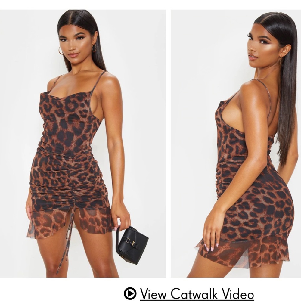 Leopard print bodycon dress - like new